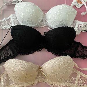 Pack of 3 Lace Bras